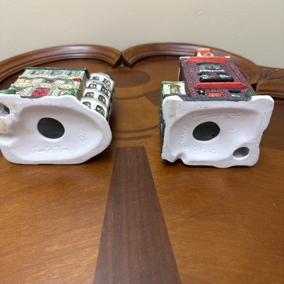 Set of 2 Trim A Home 1994 Christmas Village Buildings Inn & Tavern - Picture 6 of 10